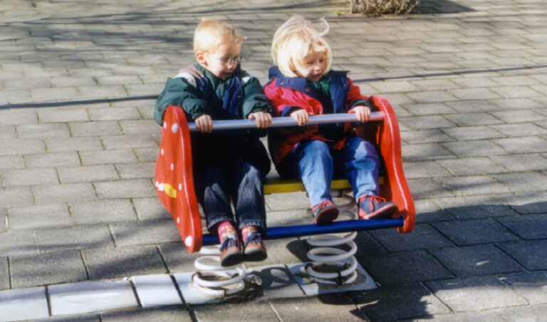 Veerelement paddestoel tweepersoons - wipwap voor jongere kinderen
