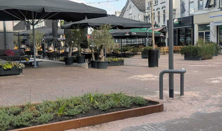 Beschermbeugel voor lichtmast in Wolvega